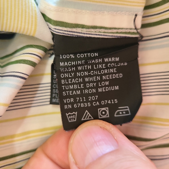 (682) Nautica Men's Classic Short Sleeve Button Down Shirt, 2XLT Color: Striped - Picture 9 of 14